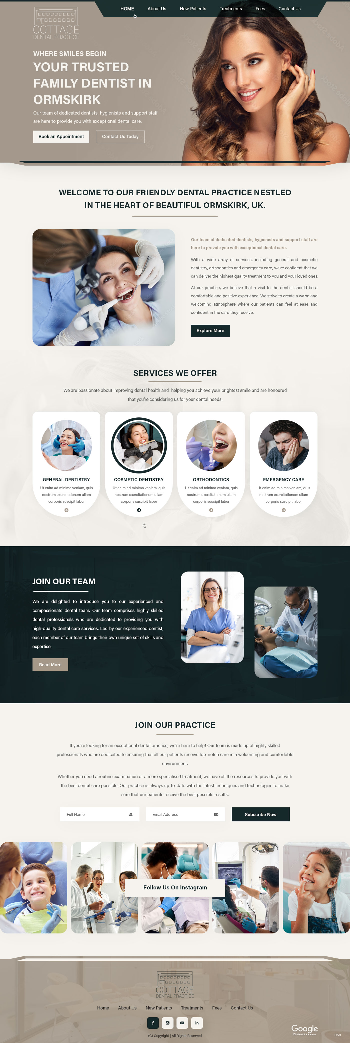 Web Design by pb for cottage dental practice | Design #34784757