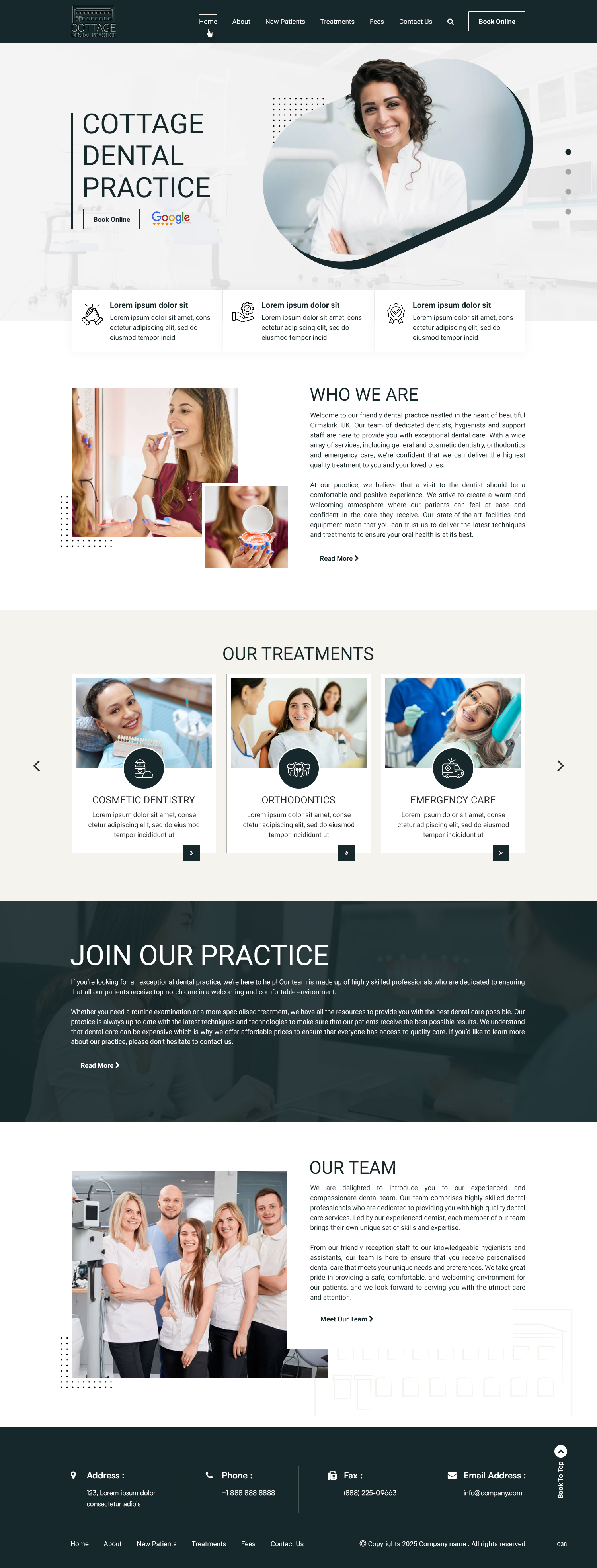 Web Design by pb for cottage dental practice | Design #34784758