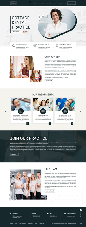 Web Design by pb for cottage dental practice | Design: #34784758