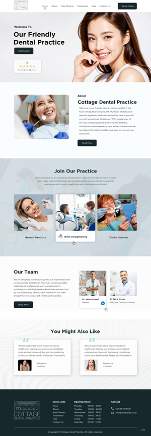 Web Design by pb for cottage dental practice | Design: #34784759