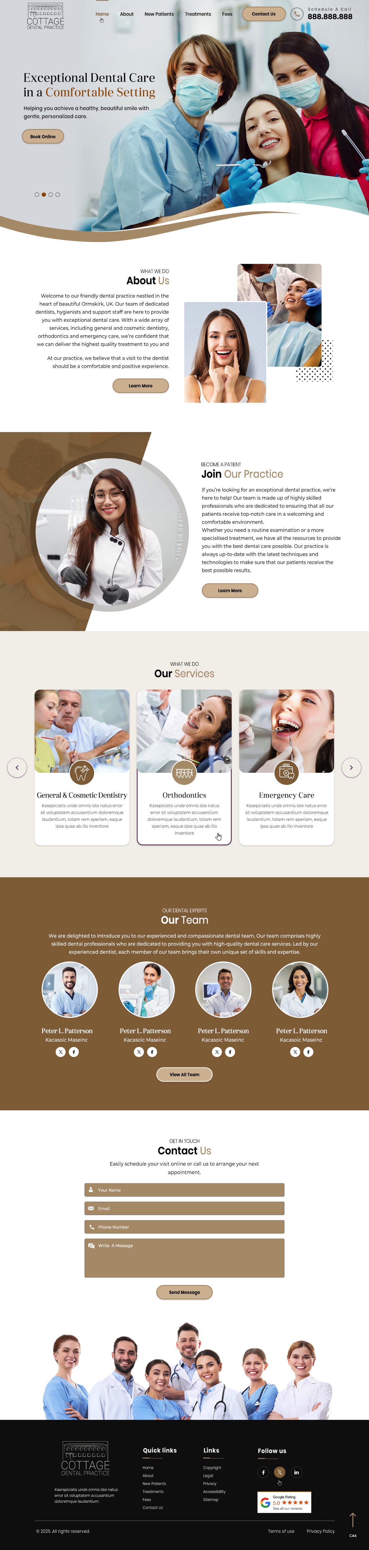 Web Design by pb for cottage dental practice | Design #34790599