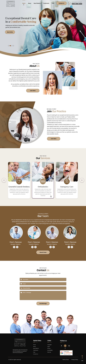 Web Design by pb for cottage dental practice | Design: #34790599