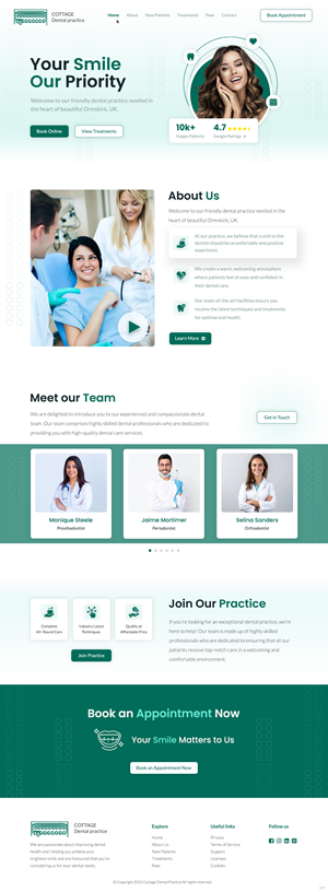 Web Design by pb for cottage dental practice | Design: #34790600