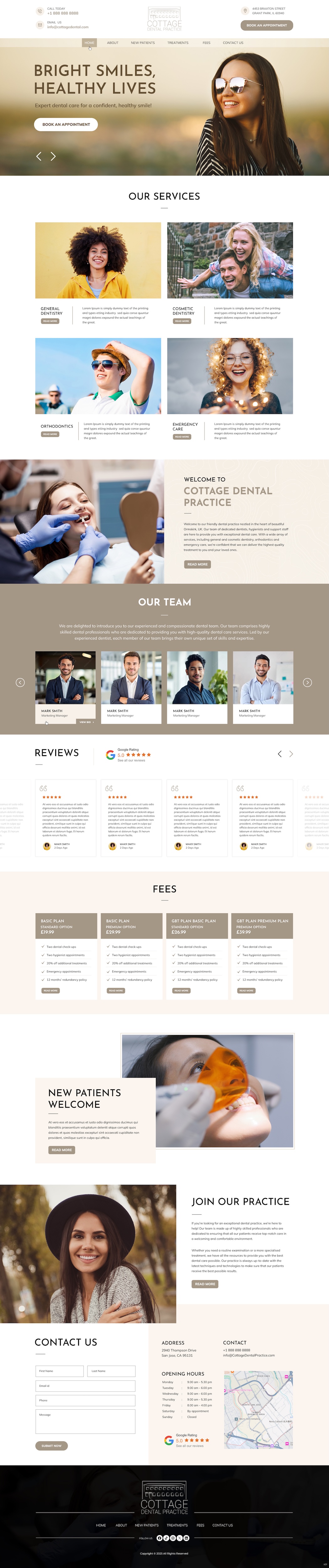 Web-Design von pb für cottage dental practice | Design #34877937