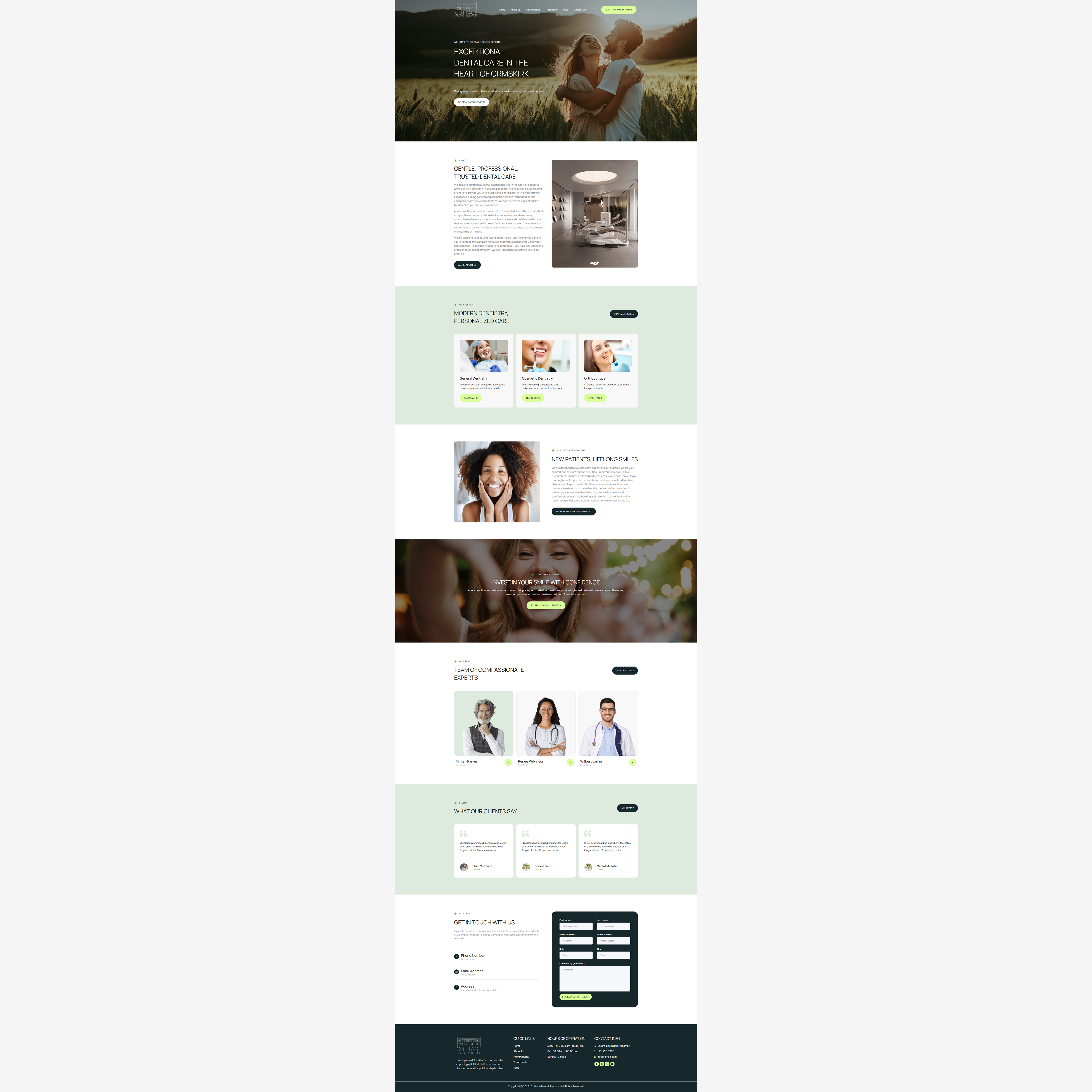 Web Design by Digital Craftsman for cottage dental practice | Design #34921988