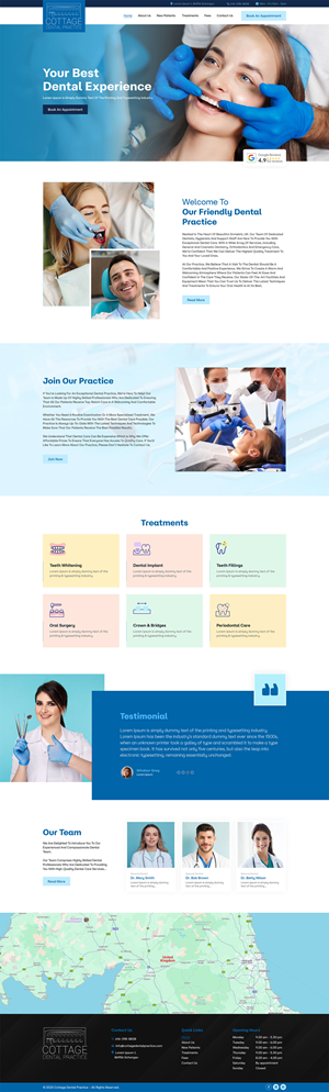 Web Design by Ved Web Services for cottage dental practice | Design #34784097
