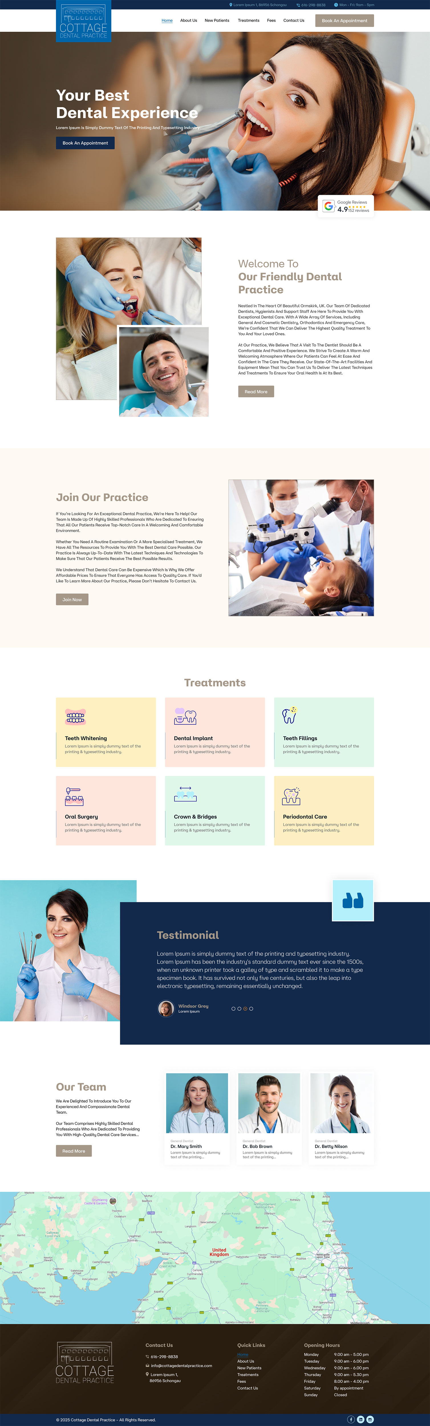 Web Design by Ved Web Services for cottage dental practice | Design #34784098
