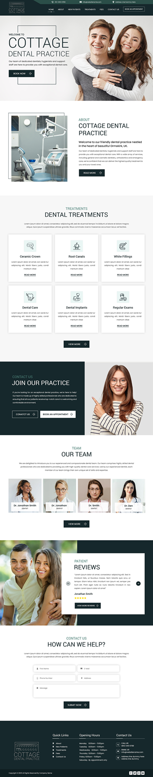 Web-Design von Creations Box 2015 für cottage dental practice | Design: #34774692