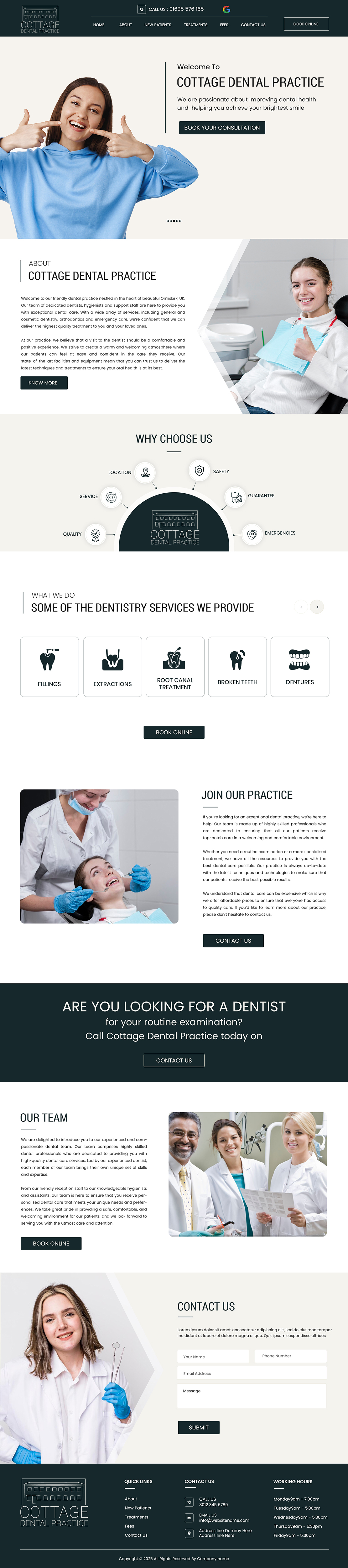 Web-Design von Creations Box 2015 für cottage dental practice | Design #34774694
