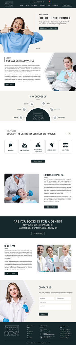 Web-Design von Creations Box 2015 für cottage dental practice | Design: #34774694