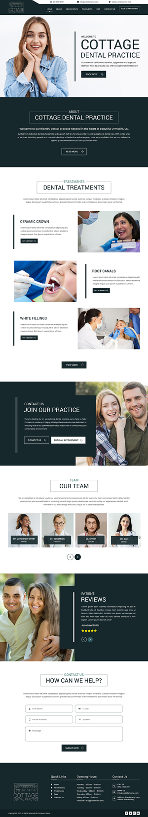 Web Design by Creations Box 2015 for cottage dental practice | Design: #34774872