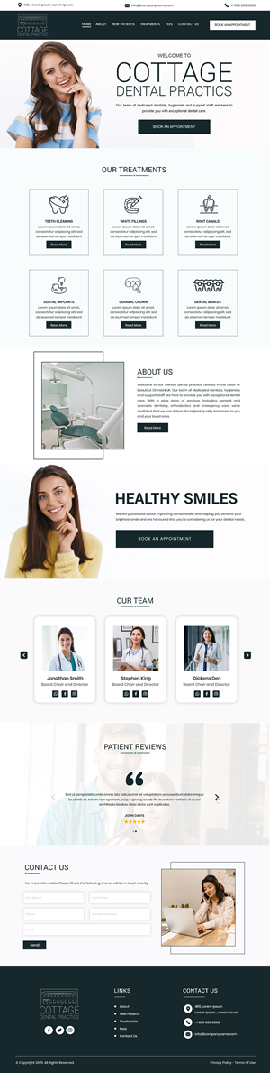 Web Design by Creations Box 2015 for cottage dental practice | Design: #34774878