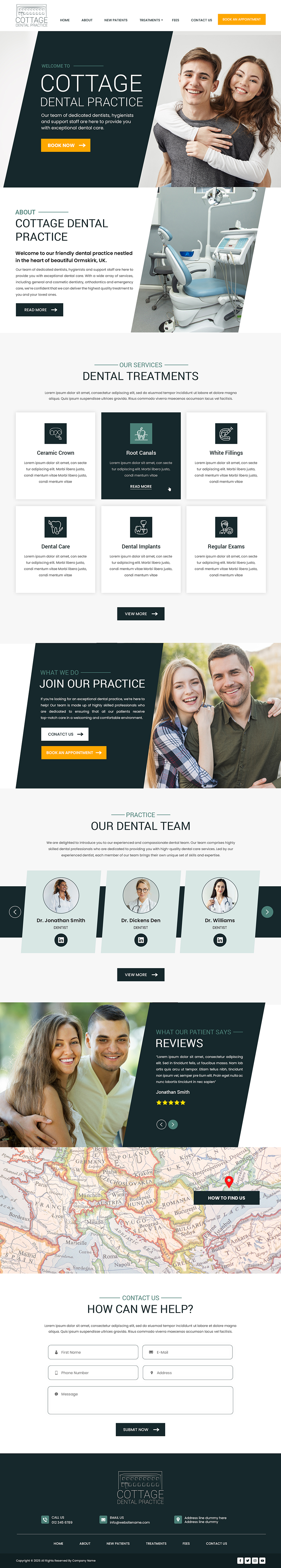 Web Design by Creations Box 2015 for cottage dental practice | Design #34852000