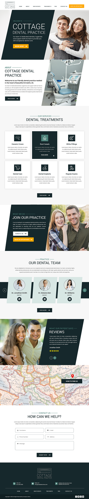 Web Design by Creations Box 2015 for cottage dental practice | Design #34852000