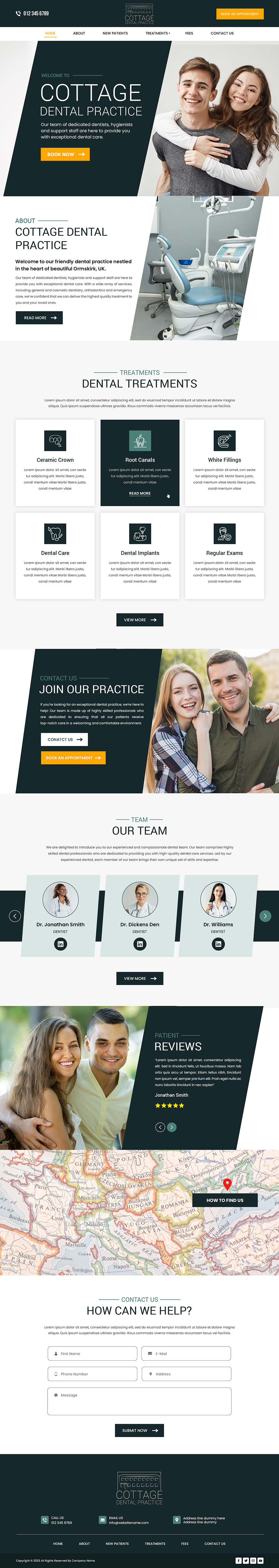 Web Design by Creations Box 2015 for cottage dental practice | Design #34852001