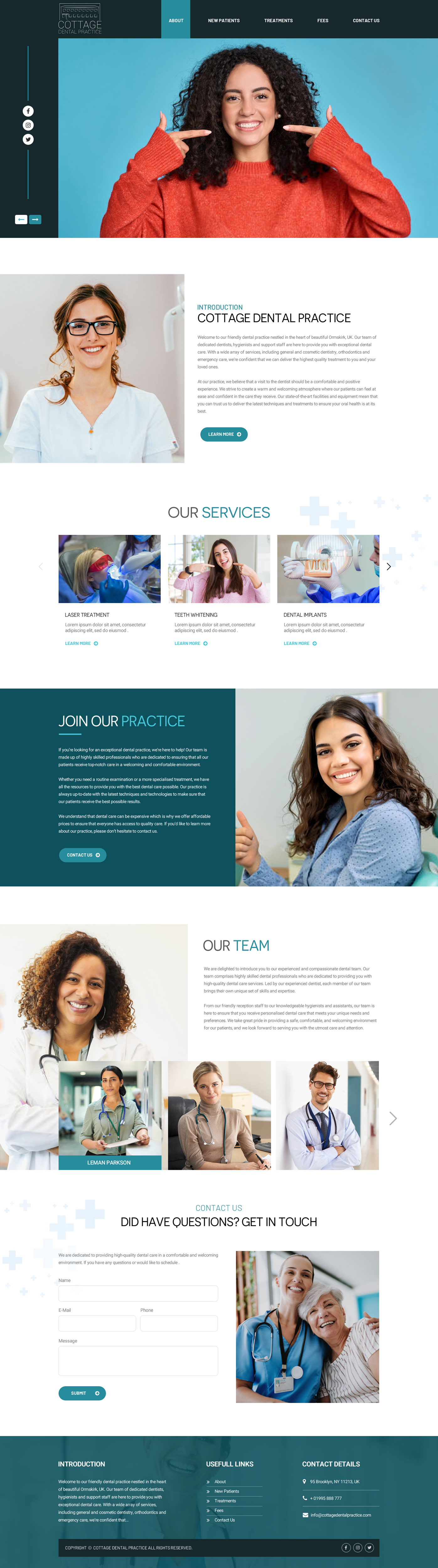 Web Design par Dream Logo Design pour cottage dental practice | Design #34840837
