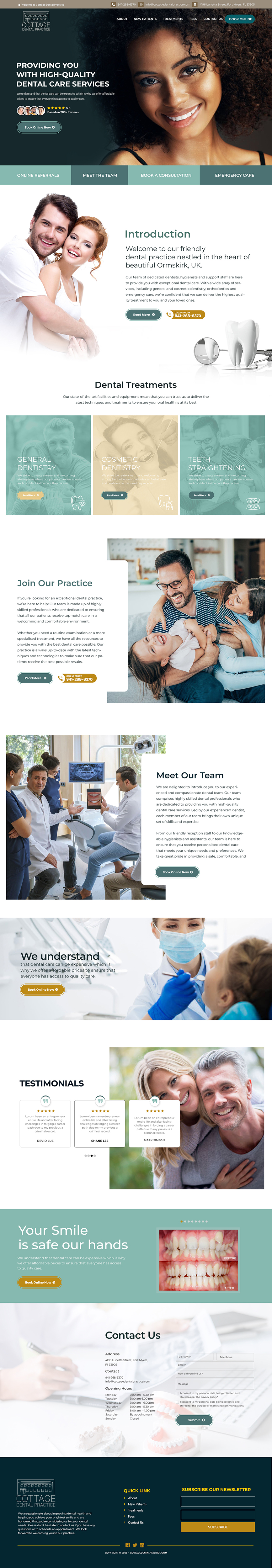 Web Design by Dream Logo Design for cottage dental practice | Design #34840838
