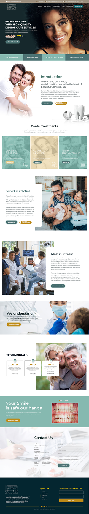 Web Design by Dream Logo Design for cottage dental practice | Design #34840838