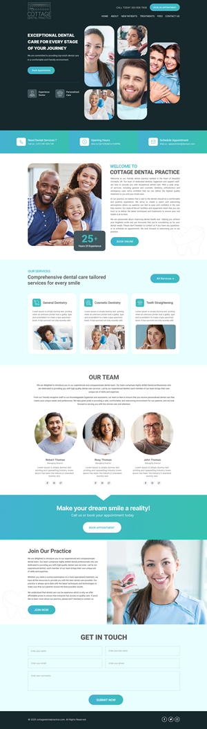Web Design by Dream Logo Design for cottage dental practice | Design: #34862109