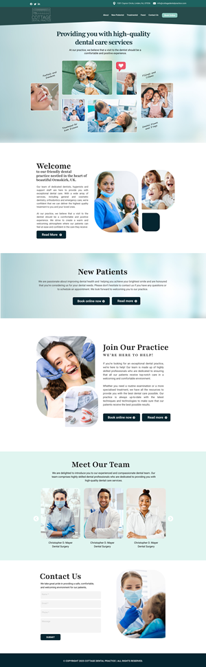 Web Design by Dream Logo Design for cottage dental practice | Design: #34862110