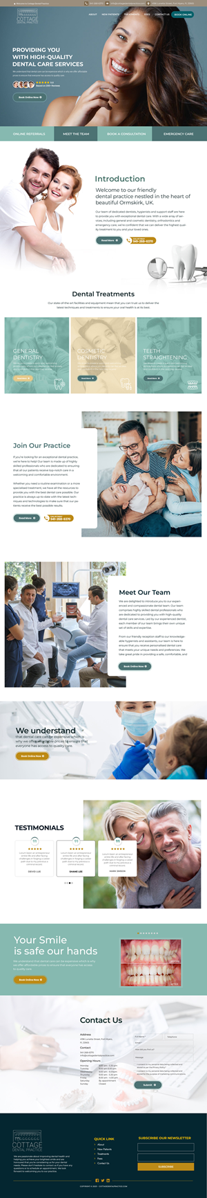 Web Design by Dream Logo Design for cottage dental practice | Design: #34877246