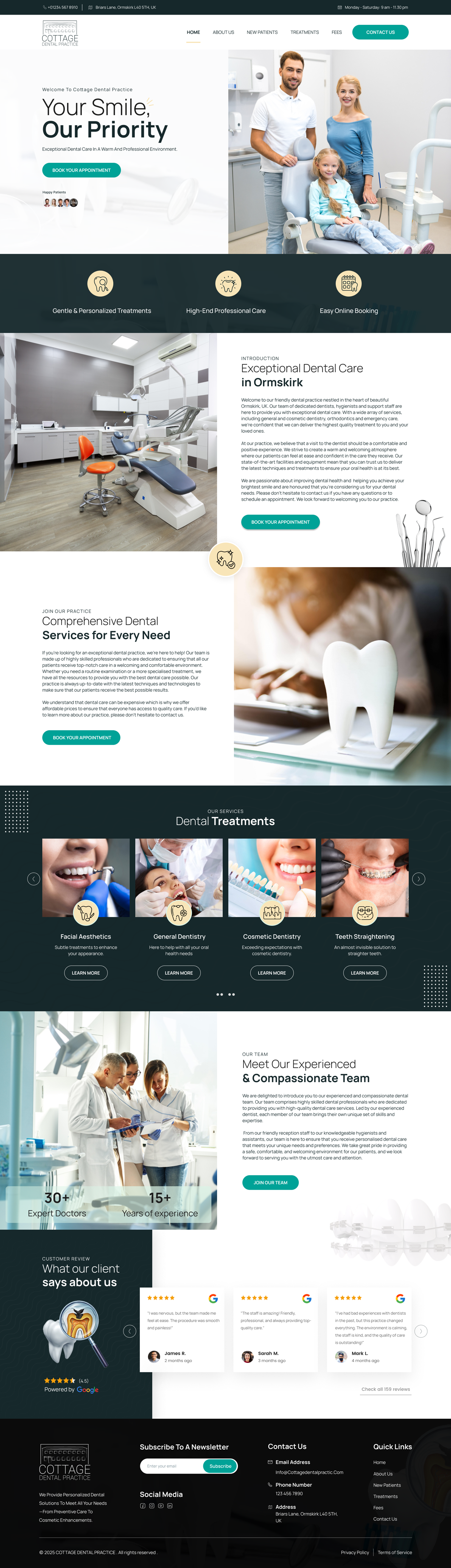 Web Design par NZ Creatives pour cottage dental practice | Design #34779687