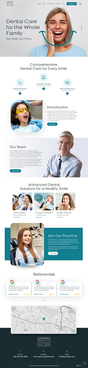 Web Design by NZ Creatives for cottage dental practice | Design: #34779688