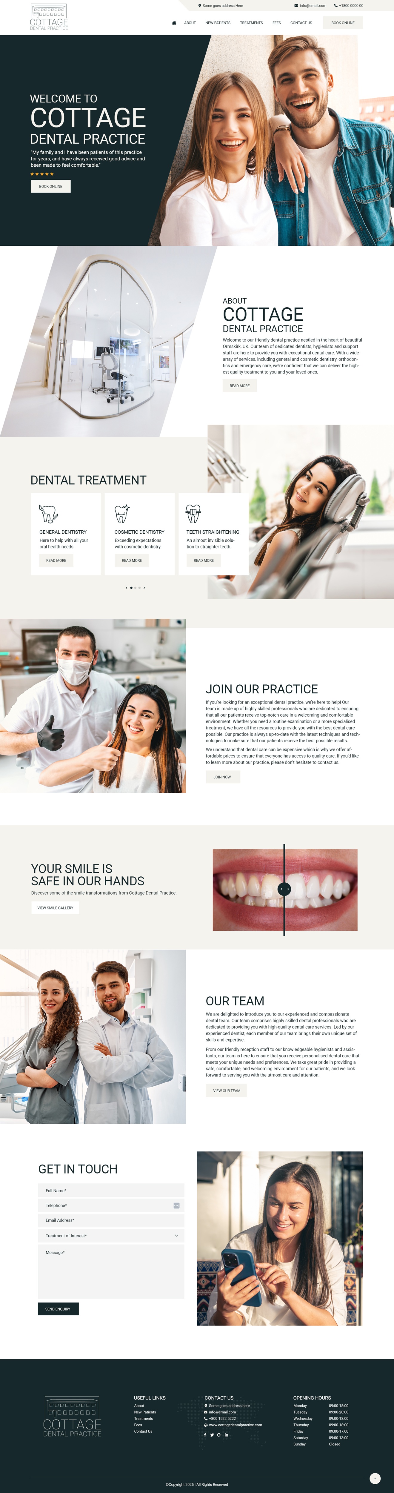 Web Design by nzdesigners for cottage dental practice | Design #34785494