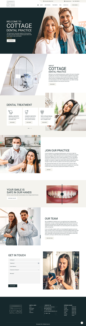 Web Design by nzdesigners for cottage dental practice | Design #34785494
