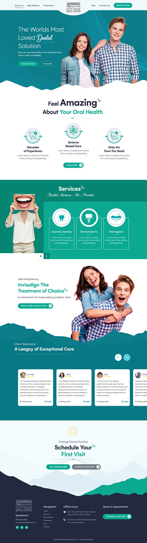 Web Design by Shijo John for cottage dental practice | Design #34792911