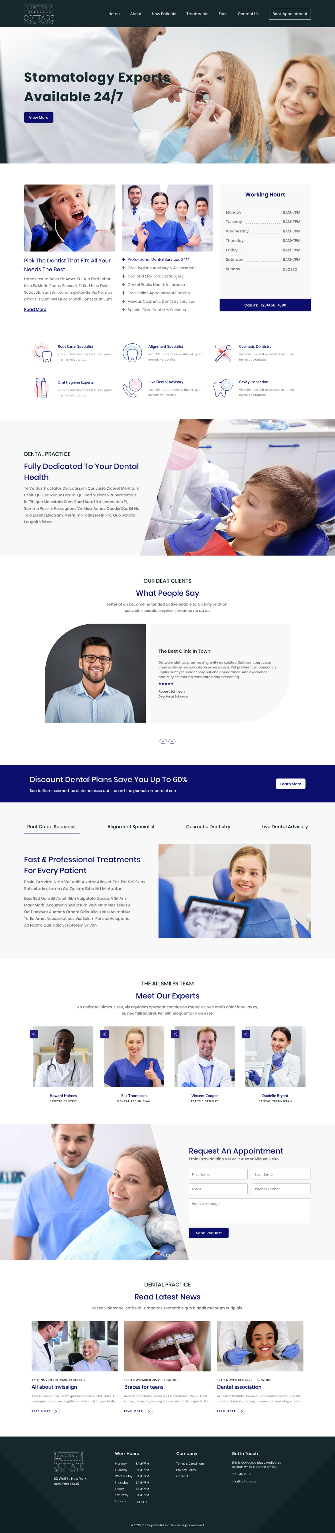 Web Design by WebDesk Solution for cottage dental practice | Design #34812196