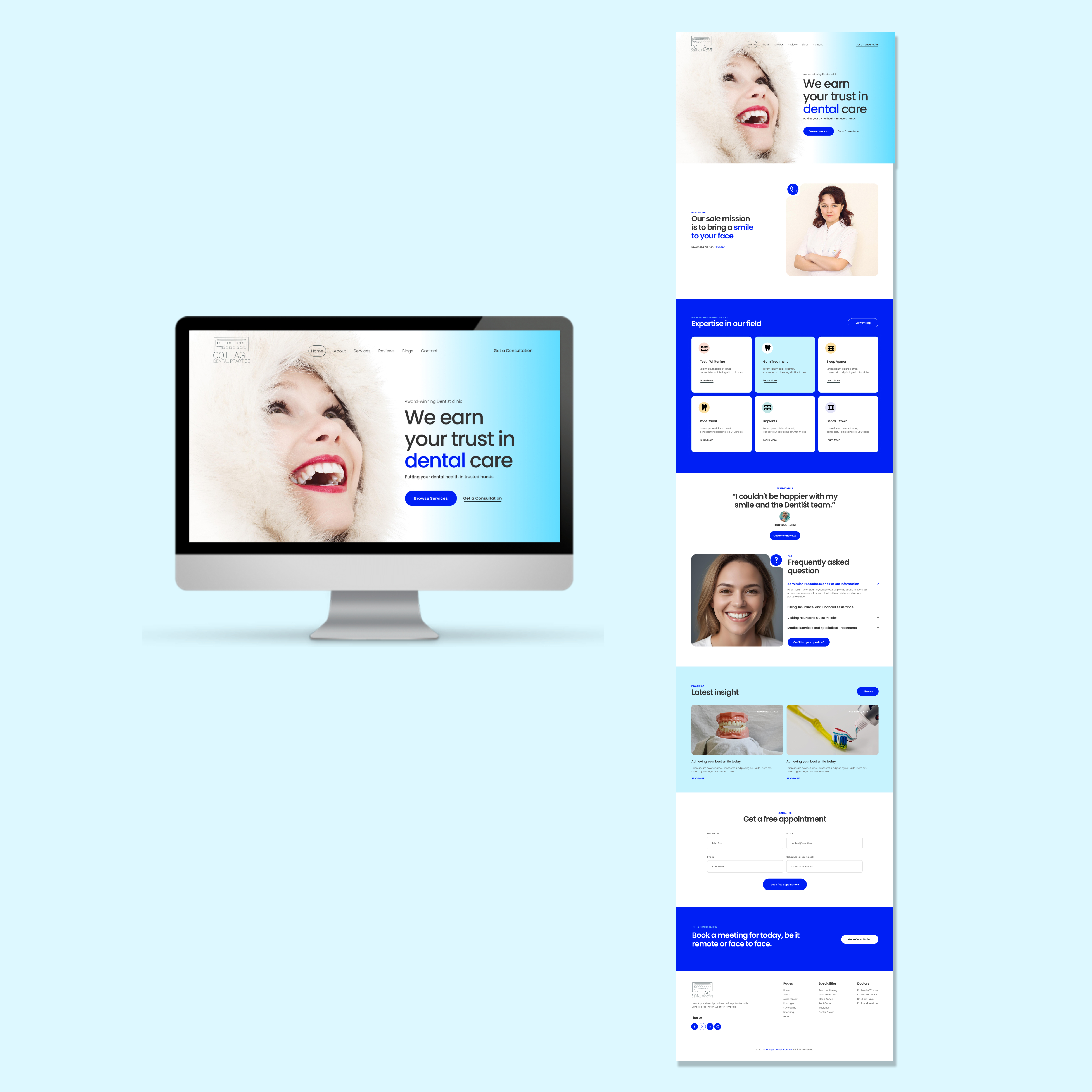 Diseño Web por ag622988 para cottage dental practice | Diseño #34846349