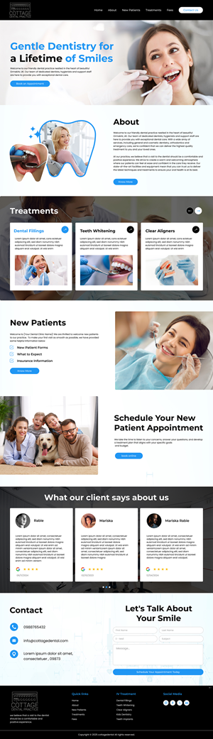 Web Design by Creative Slices for cottage dental practice | Design: #34818351
