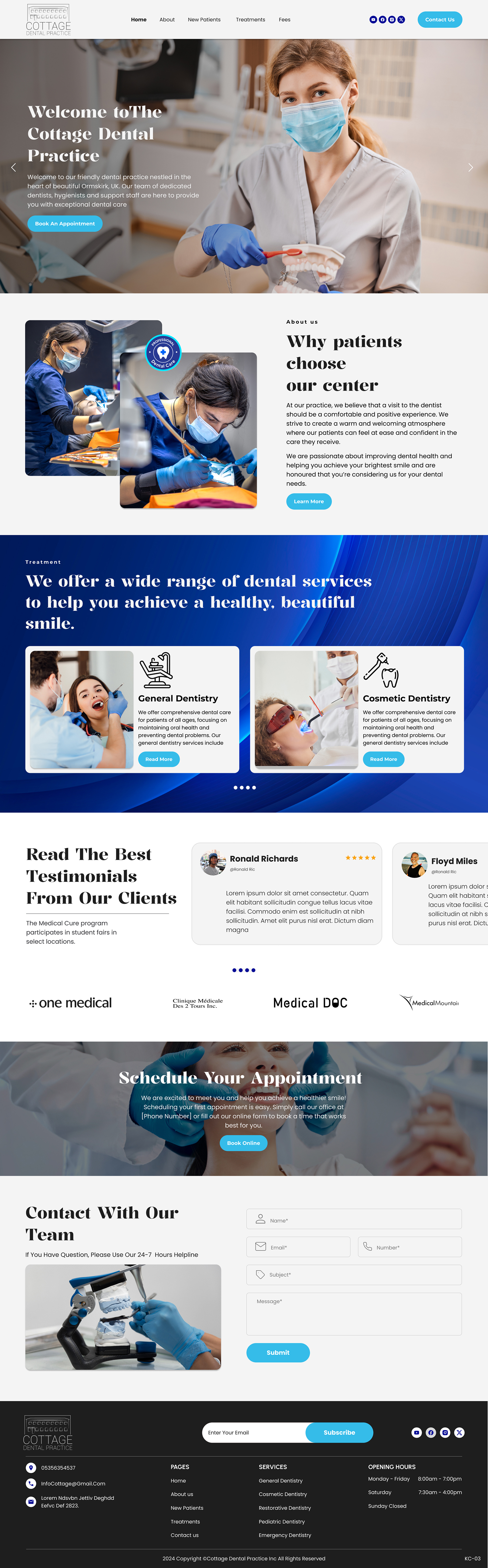 Web Design by Creative Slices for cottage dental practice | Design #34818552