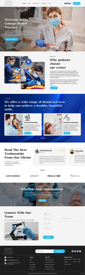 Web Design by Creative Slices for cottage dental practice | Design: #34818552