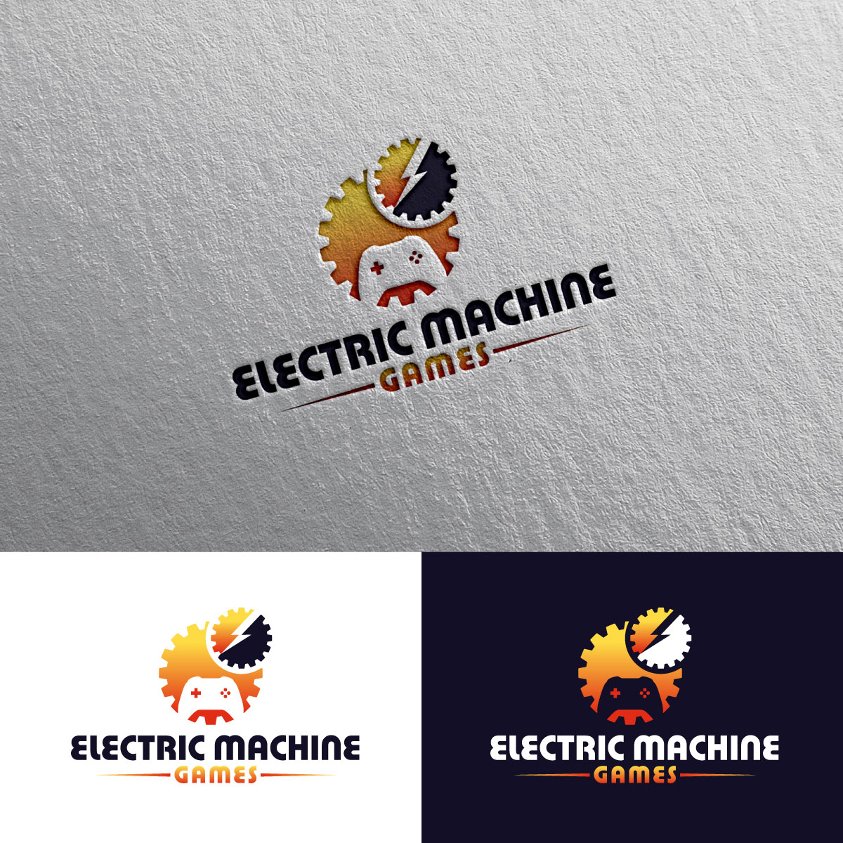 Logo Design by Alex Henry for Electric Machine Games | Design #34774464