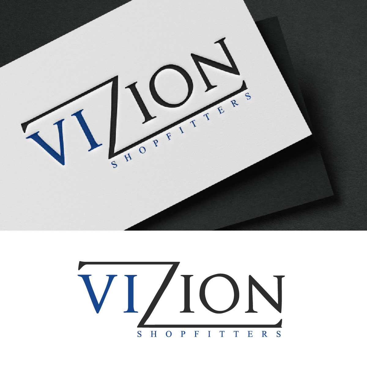 Logo Design by fly  design for Vizion Shopfitters | Design #34775823