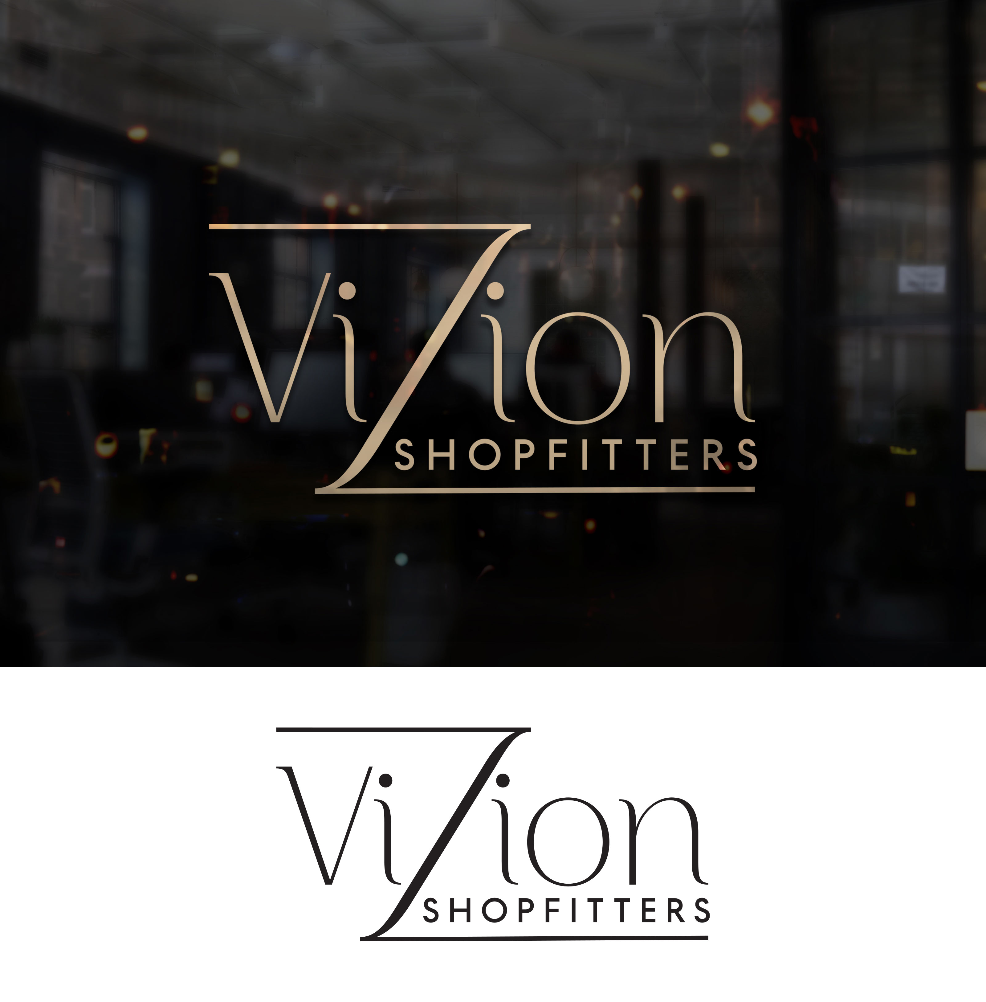 Logo Design by Impressive Designs for Vizion Shopfitters | Design #34775552