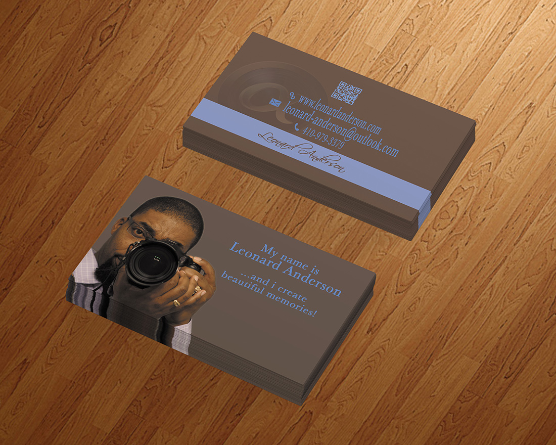 Diseño de Tarjeta de Presentación por  Andy Dollinger para Leonard Anderson Photography | Diseño #3152998