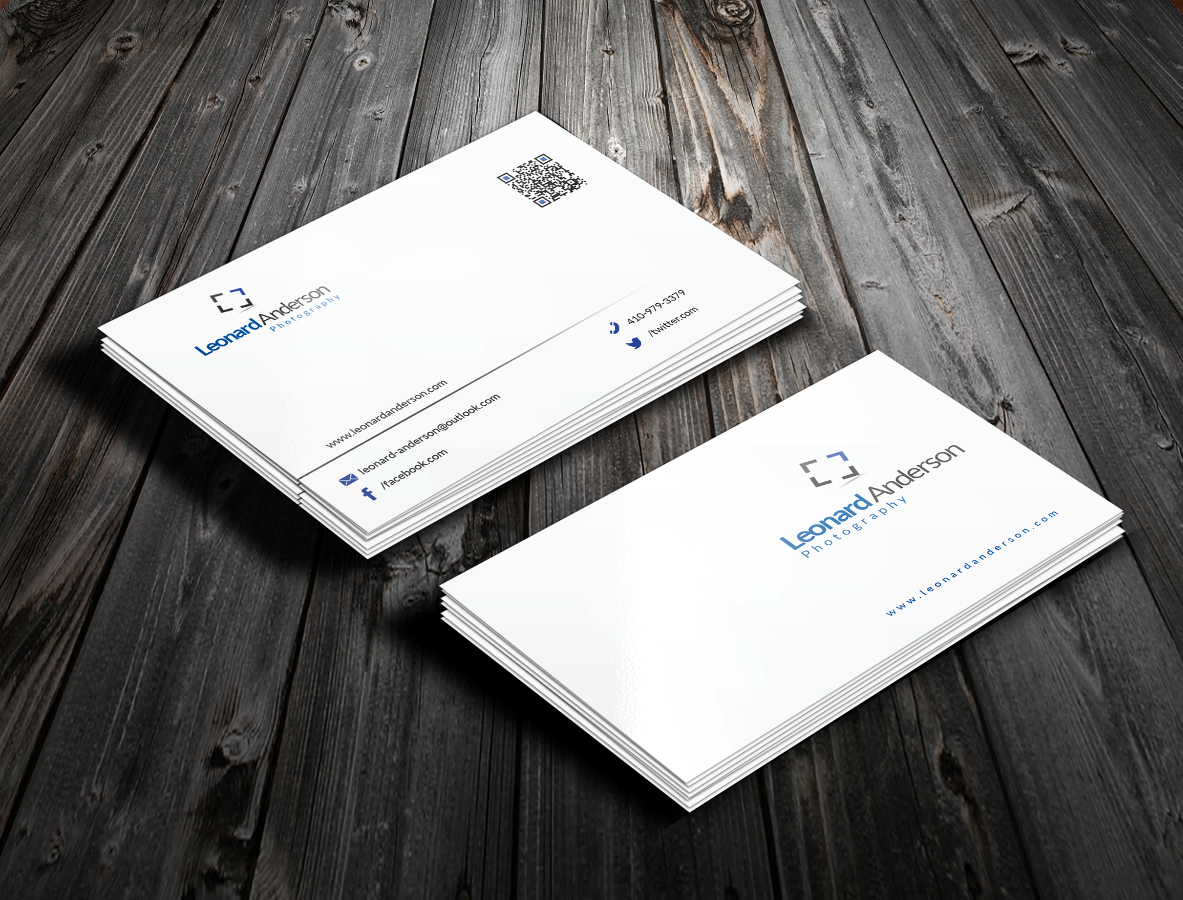 Business Card Design by Tadah Designer for Leonard Anderson Photography | Design #3118424