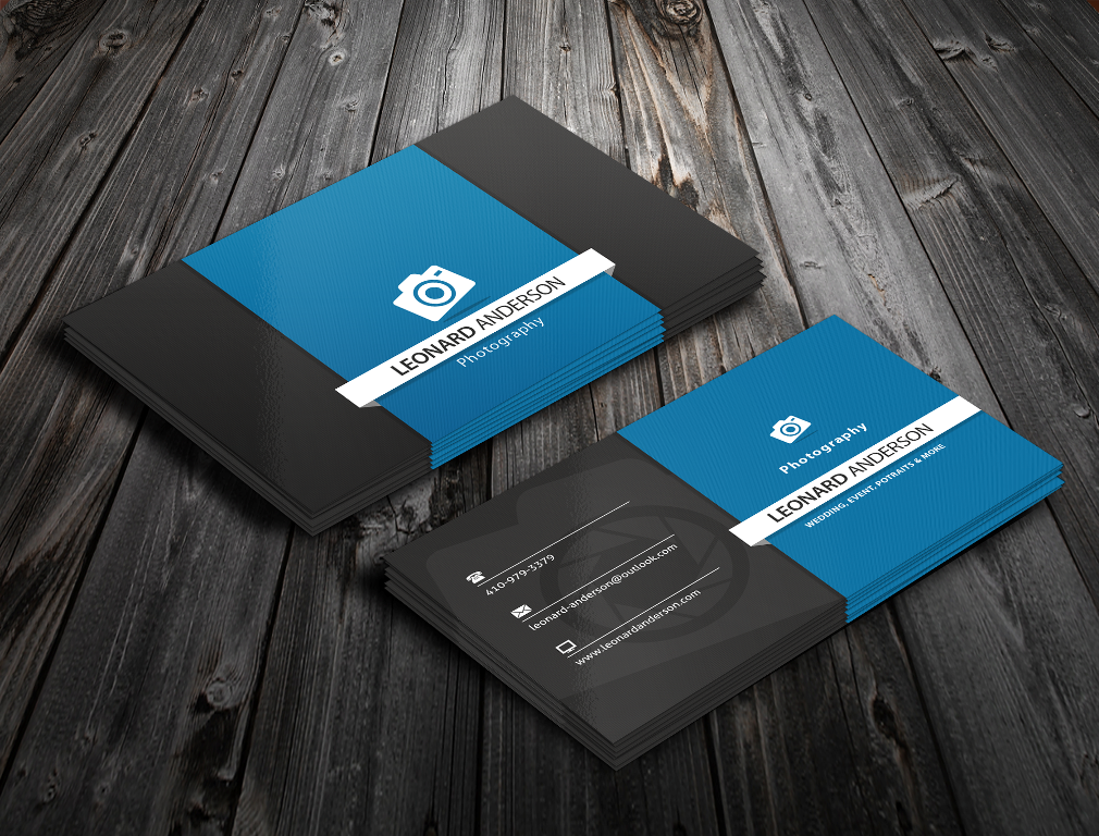 Business Card Design by Tadah Designer for Leonard Anderson Photography | Design #3137208