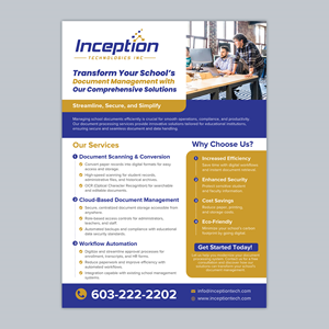 Flyer Design by GraphicMonster for Inception Technologies Inc. | Design #34809115