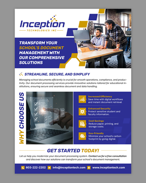 Flyer Design by SAI DESIGNS for Inception Technologies Inc. | Design: #34791244