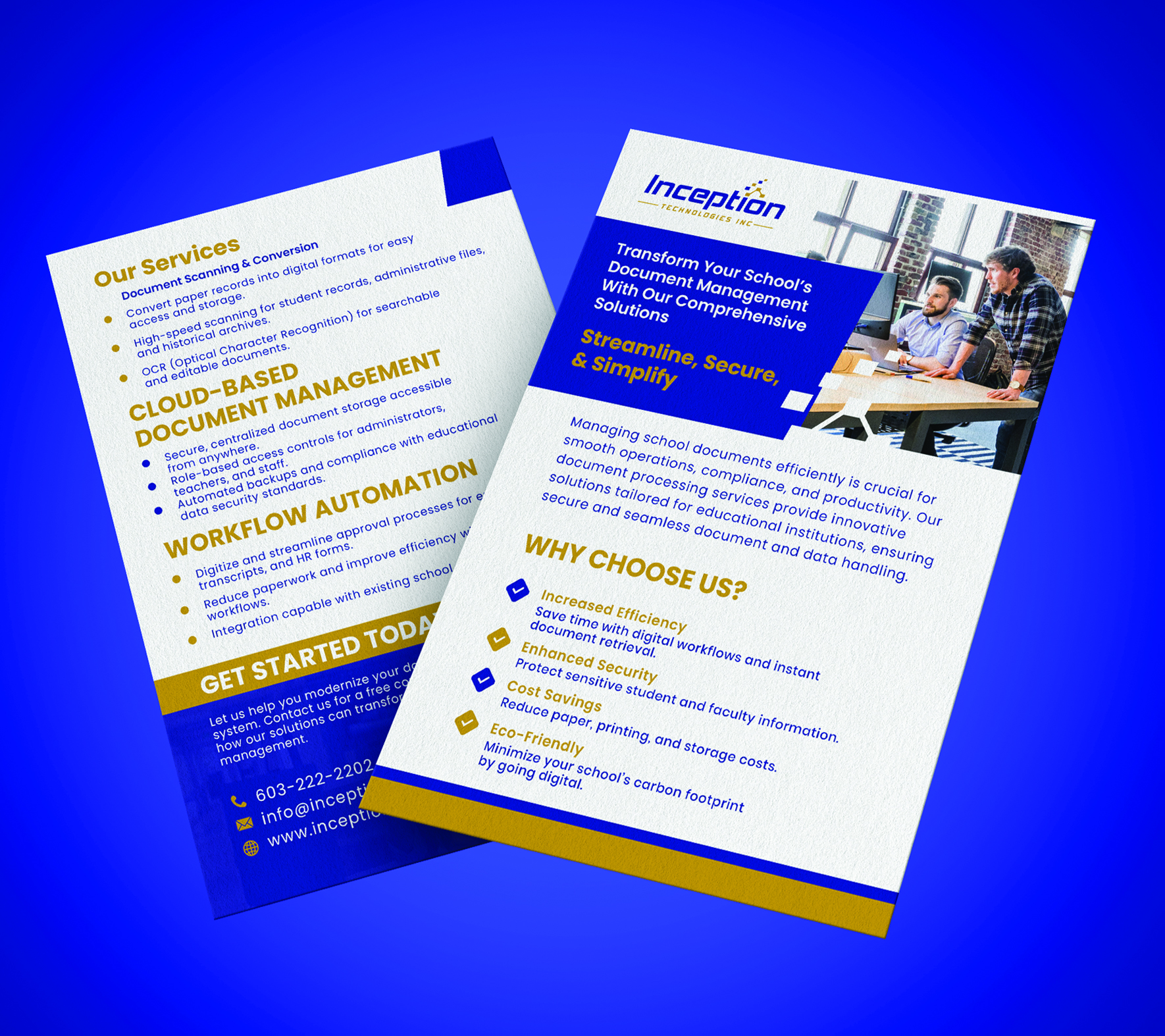 Flyer Design by Maxo-Biz for Inception Technologies Inc. | Design #34806939
