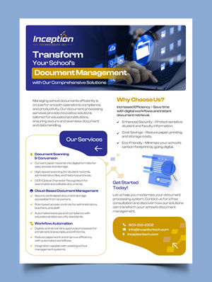 Flyer Design by Graphic Guy for Inception Technologies Inc. | Design #34806847