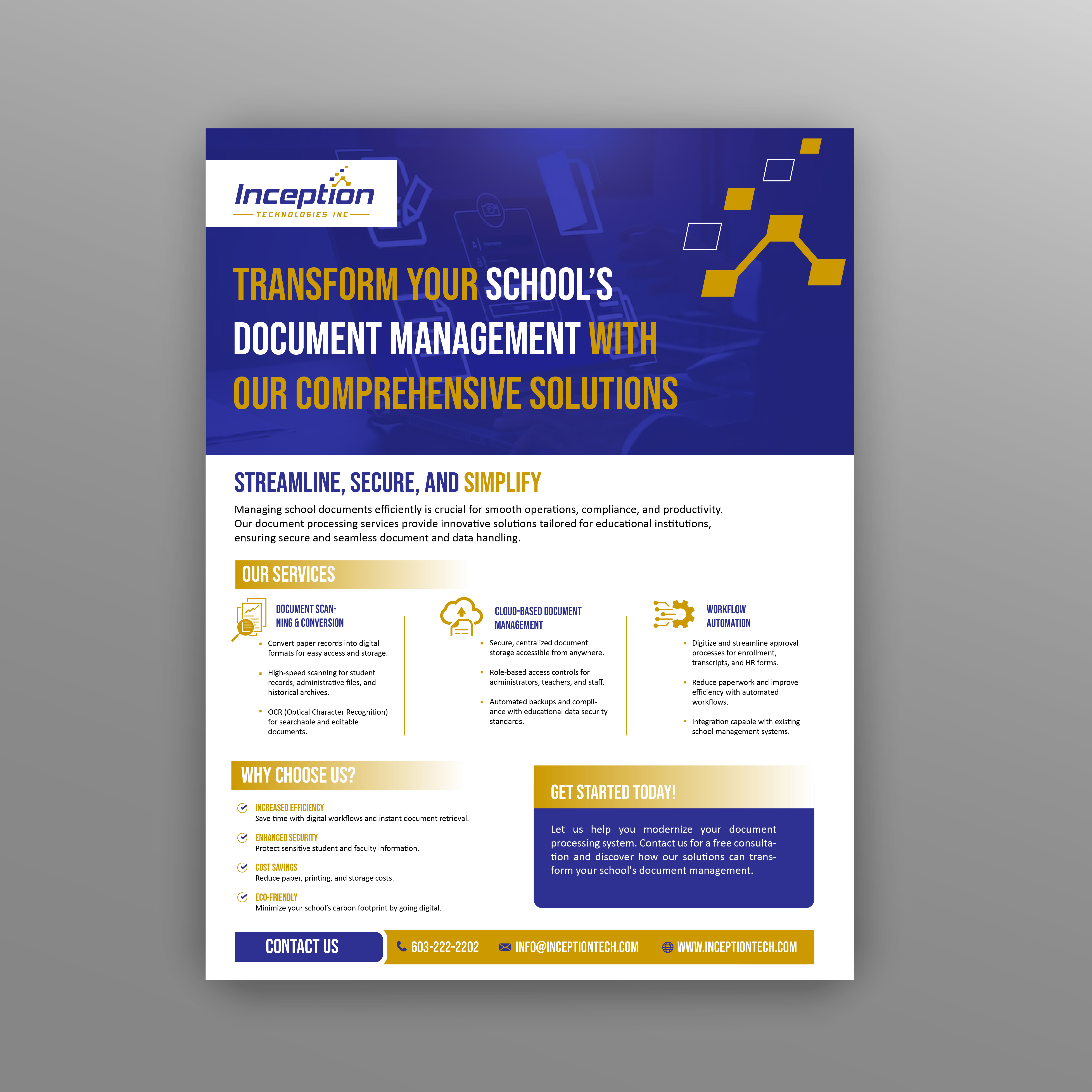 Flyer Design by Nahom Shiferaw for Inception Technologies Inc. | Design #34790085