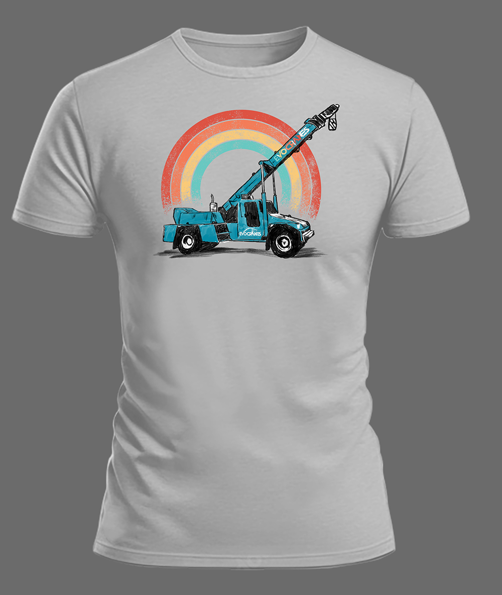T-shirt Design by Johncina for evo cranes pty ltd | Design #34822753