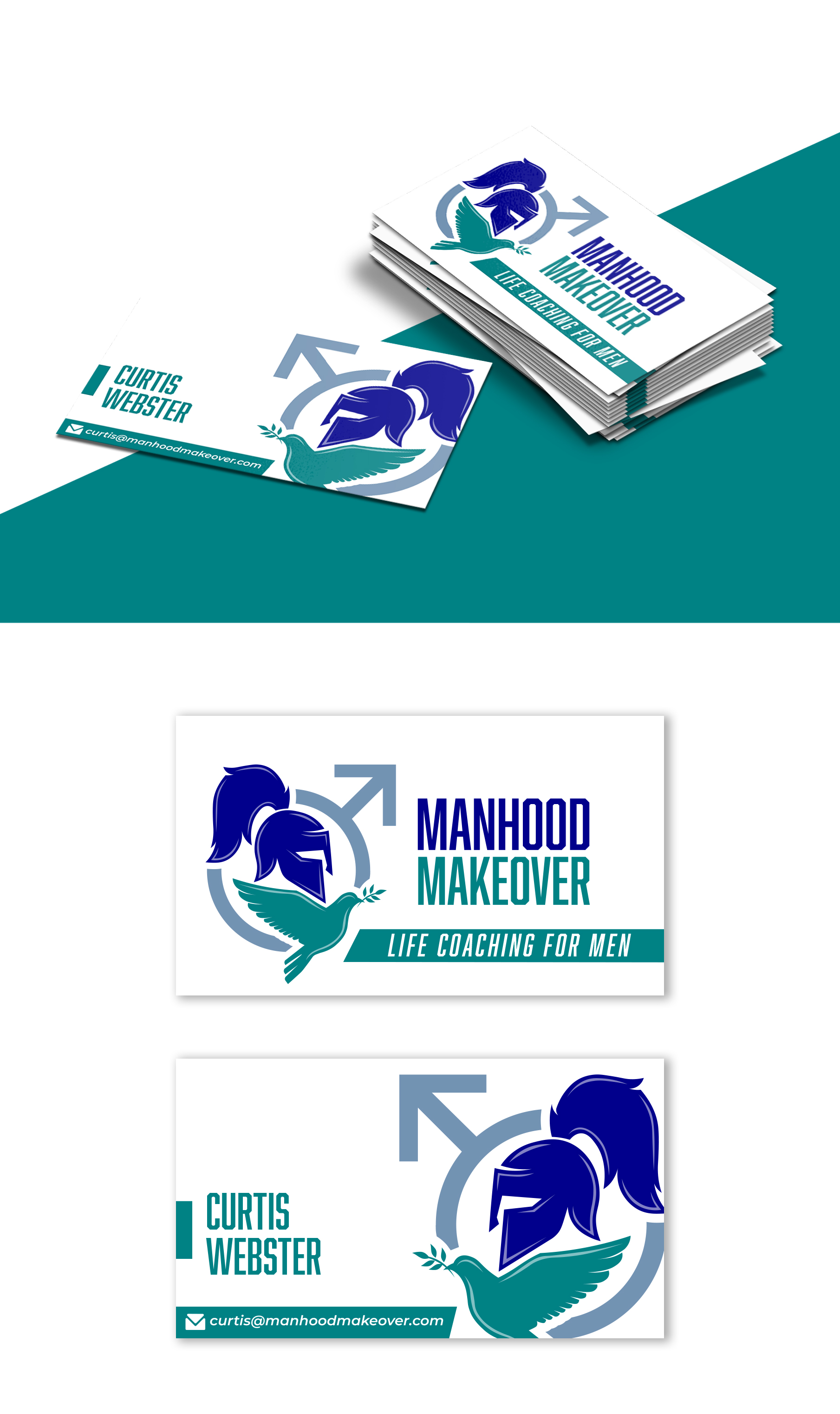 Business Card Design by Jelena B for Manhood Makeover | Design #34796023