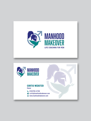Business Card Design by Creative Moon Design for Manhood Makeover | Design: #34808494