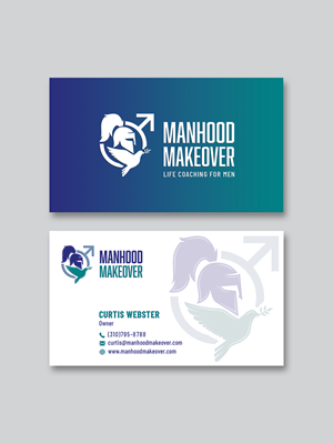 Business Card Design by Creative Moon Design for Manhood Makeover | Design: #34808496